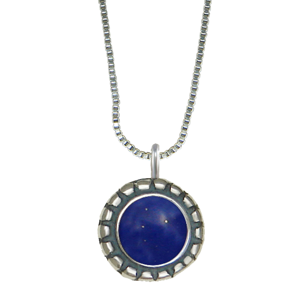 Sterling Silver Little Lapis Lazuli Pendant Necklace